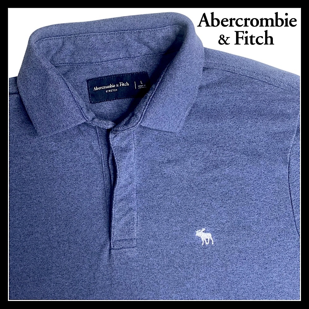 Abercrombie & Fitch Men’s Classic Stretch Vintage Y2K SS Polo Shirt Size (L)